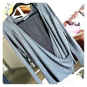 Althleta gray yoga wrap hoodie